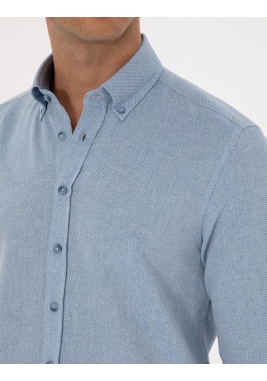 Pierre Cardin Erkek Mavi Gömlek Desenli 50316768-vr036 Mavi