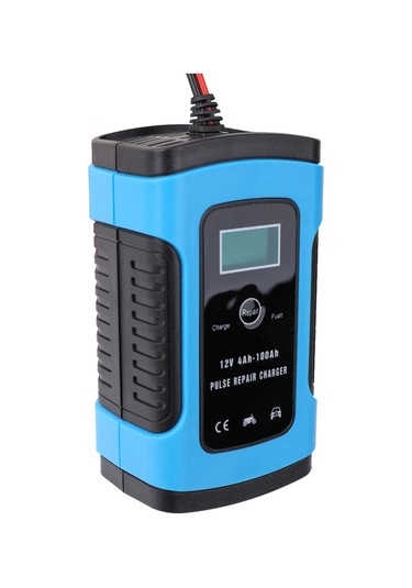 Symbee 12v 6a Akıllı Akü Şarj Cihazı, Tam Otomatik, Pil Onarımı, Soğutma Fanlı, Lityum Dışında Akü Tipleri İçin, Mavi, Avrupa Standartı