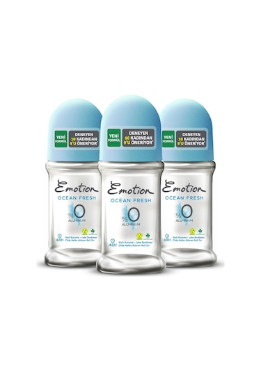 Emotion Ocean Fresh Kadın Roll-On Deodorant 3 x 50 ML