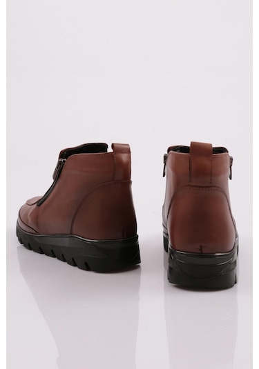 Dgn 1059 Kadin Fermuarli Bot 1059-692-R1755 Taba