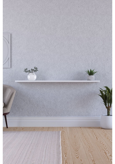 Yankı-BYEG 100 cm Mat Beyaz Mdf Duvar Rafı Gizli Bağlantı Kitaplık