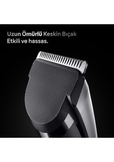 Braun Saç Kesme Makinesi Series 7, +5 Aksesuar, Ömür Boyu Keskin Bıçak, 17 Uzunluk, Hc7590