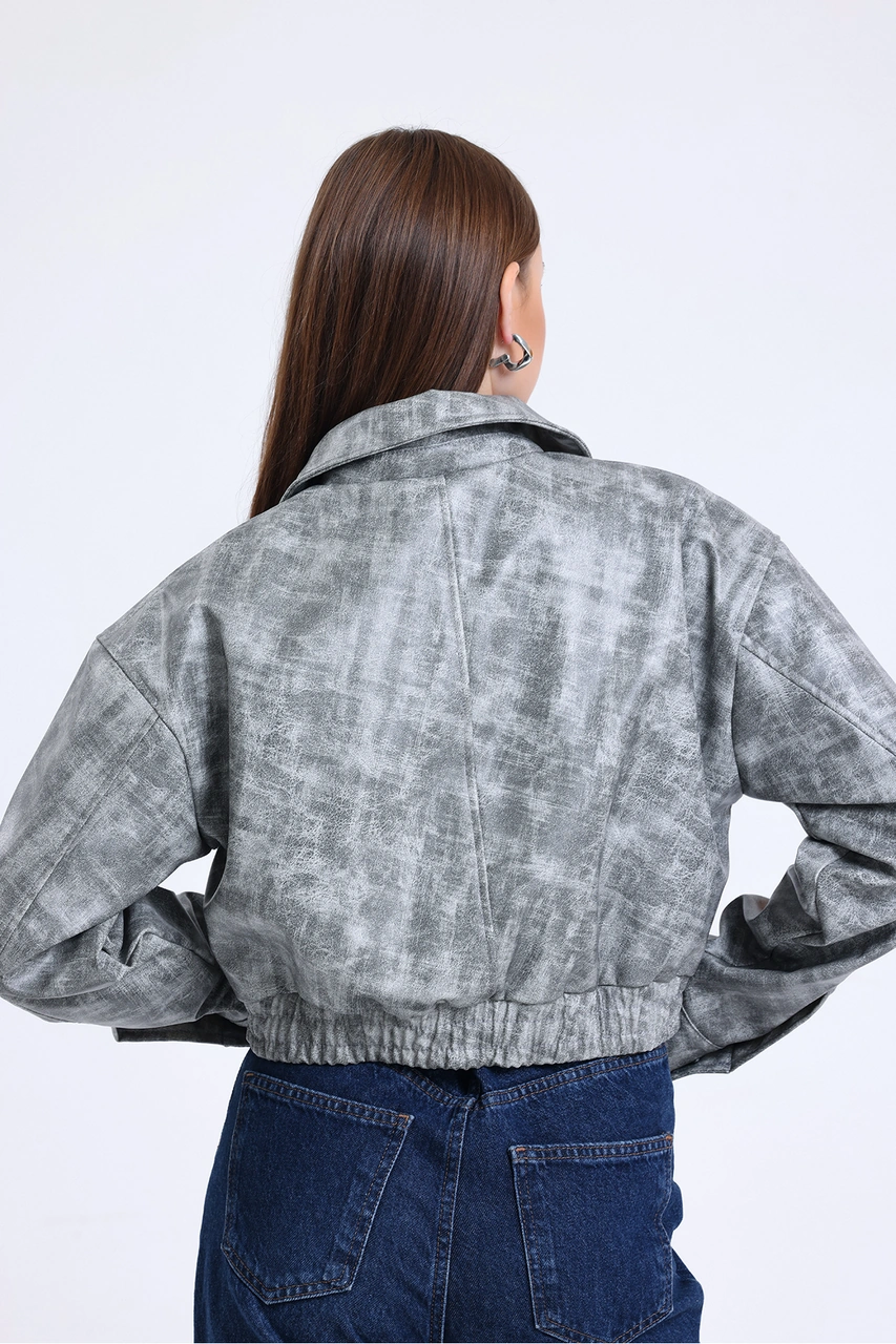 Kadın Deri Oversize Astarlı Kol Çıt Çıt Düğmeli Deri Mont Fermuar Kapamalı Kolej Mont Gri Gri Kadın Deri Oversize Astarlı Kol Çıt Çıt Düğmeli Deri Mont Fermuar Kapamalı Kolej Mont Gri Gri