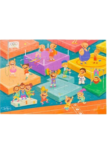+4 Yaş Olimpiyatlar 80 Parça Puzzle (Eolo)