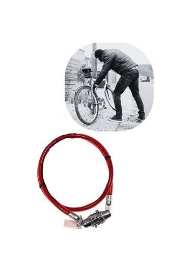 Şifreli Pratik Ve Sağlam Bisiklet Kilidi 5332 Çok Renkli