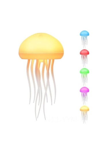 Geeksen Led Deniz İçgazi Budaklı Dinamik Renk Değişimli Dokunmatik Sesli Kontrollü Şarjlı Gece Lambası Beyaz