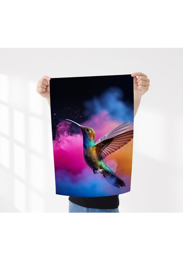 Çerçevesiz Poster, Dijital Baskı Kağıt Poster Sinek Kuşu "momo"