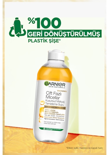 Garnier Çift Fazlı Micellar Kusursuz Makyaj Temizleme Suyu 400 ML
