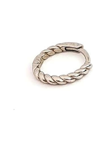 925 Ayar Gümüş Burgu Tek Erkek Halka Küpe 1Cm