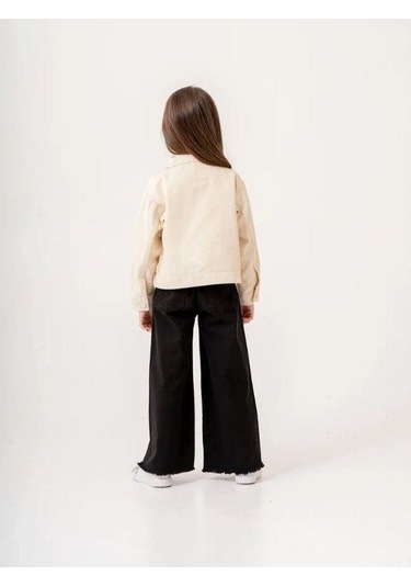 Kız Çocuk İkili T-shirt Ceket Takım-15514 Bej