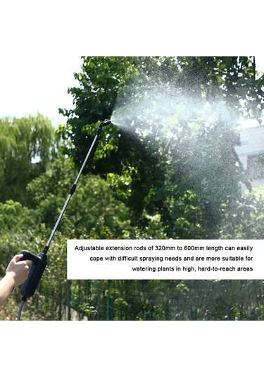 Gajeena 7.4v Yüksek Güçlü Şarjlı Püskürtme Tabancası - 2000mah Pil, 5m Hortum, Ayarlanabilir Uzunluk 32-60cm