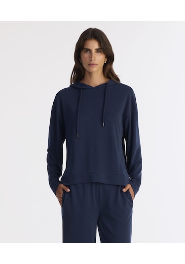 Yargıcı Regular Kapüşonlu Yaka Uzun Kol Sweatshirt 25kksw9012l 484 Lacivert