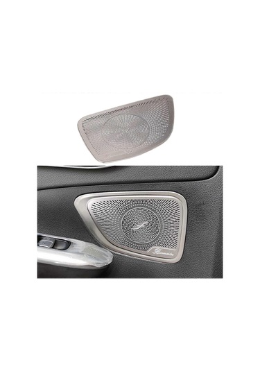Springsun Mercedes-benz C-class W206 2022 Kapı Hoparlör Kapağı - Gümüş Renk, Paslanmaz Çelik, 4 Adet