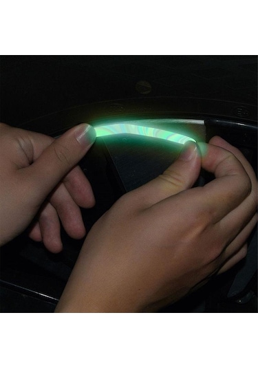 Fosforlu Seametal 20/40 Adet Yansıtıcı Çıkartmalar Araba Tekerlek Göbeği Gece Sürüş Araba Lastiği Jant Yansıtıcı Şeritleri Aydınlık Etiket 20pcs