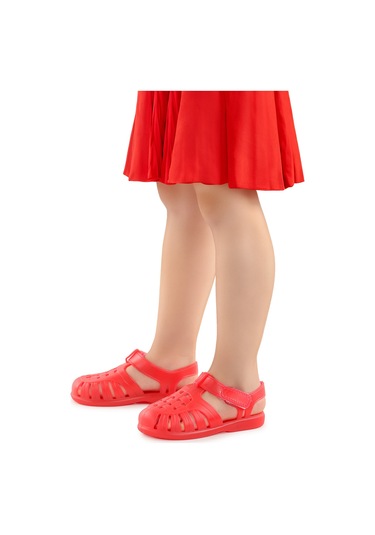 Kiko Kids Fina Günlük Deniz Havuz Plaj Kız Çocuk Sandalet Ayakkabı Kırmızı