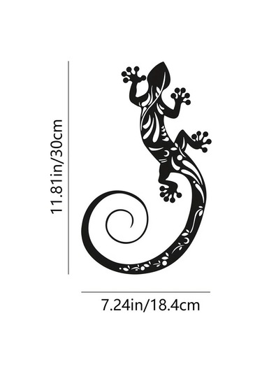 Homyl Metal Gecko Kertenkele Duvar I Sundurma Dekorasyon 30cmx18,4cm