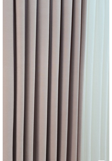 Mosso Fon Perde Düz Renk Pudra Pembe