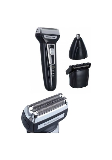 Tıraş Makinesi 3 Başlıklı T Başlıklı Hassas Ciltlere Özel Saç Sakal Vücut Kulak Ve Burun