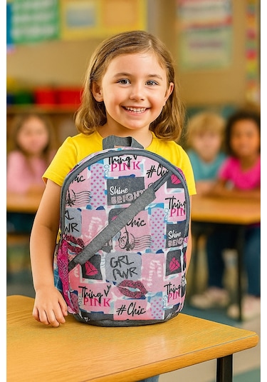 Newbag Girls Power Kız Anaokulu Sırt Çantası Yeni Sezon -pemb-gr