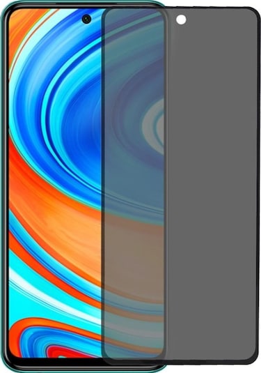 Redmi Note 9 Pro 5D Privacy Tam Kaplayan Hayalet Ekran Koruyucu
