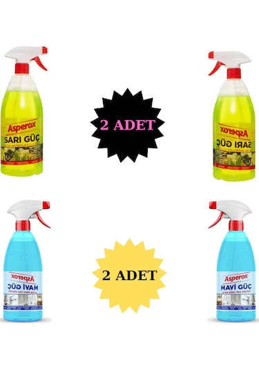 Asperox Sarı Güç 2 x 1 L + Asperox Mavi Güç 2 x 1 L