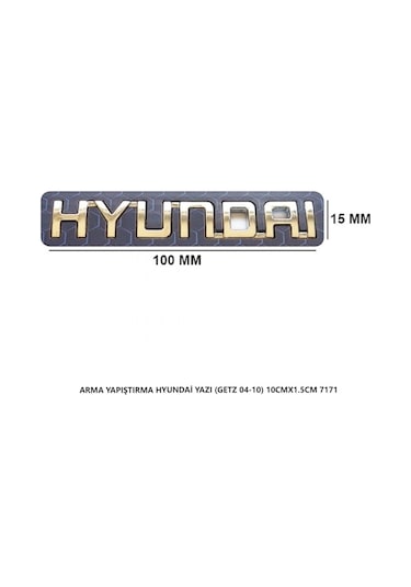 Hyundai Arma Bagaj Yazısı Yapıştırma 10cmx1.5cm 7171