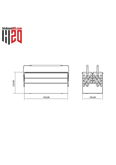 İzeltaş 8420 Takım Çantası 5 Gözlü Büyük Boy 195X420X210Mm – 8420336205