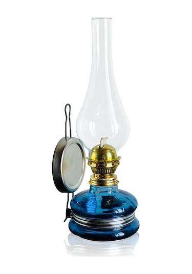 Nostaljik Gaz Lambası Büyük Boy Mavi
