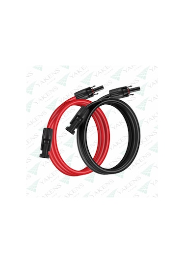 Güneş Paneli Uzatma Kablosu 30m+30m 6mm Çift Taraflı Mc4 Soketli Solar Ara Kablo Siyah Kırmızı