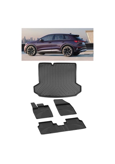 Sahler Audi Q4 E-tron 2018 Ve Sonrası 4.5d Paspas Ve Rizline 3d Alt Bagaj Havuzu Set