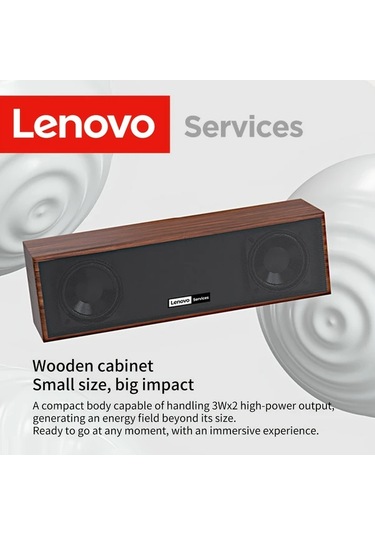 Willowhaven Lenovo Ahşap Desenli Usb/bt Hoparlör: Klasik Retro Tasarım, Stereo Ses Sistemi
