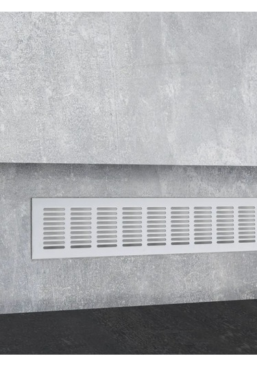 Aksmebel 480x80 Mm Metal 2 Adet Düz Gümüş Havalandırma Izgarası 271373598