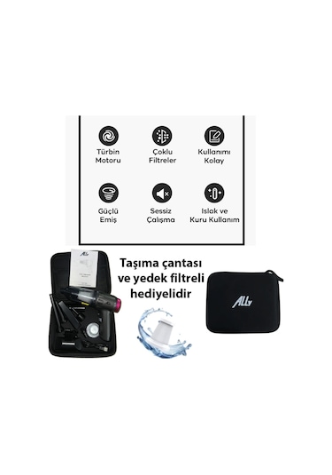 Turbo Emiş 14000 Pa Güçlü Vakum Araç Süpürgesi Portatif Ev Araba Kullanımı İçin Süpürge