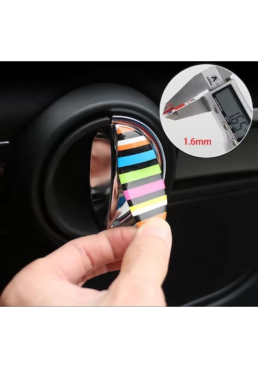 F54 F55 F60 Mini Cooper İç Kapı Kolu Sticker Kaplama Rainbow