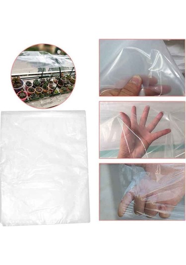 Sones 2 X 10m Şeffaf Bitki Donma Önleyici Film Su Geçirmez Kapak Pencere Sızdırmazlık Filmi Sera Pe Filmi