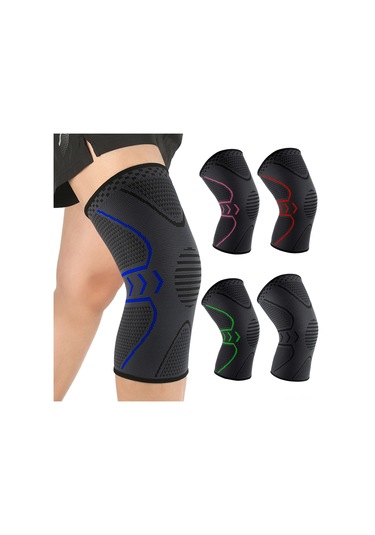 Yuntech01 Spor Dizlik - Esnek, Nefes Alabilir Ve Kaymayan Tekli Diz Koruyucu - Koşu, Bisiklet, Fitness İçin Mavi