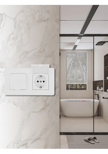 Arte Milano İç Mekan Çiftlü Koruma Kapağı Ve Çerçeveli Priz 343354762 Ürün Kodu Set16-2-41-1x2 Beyaz