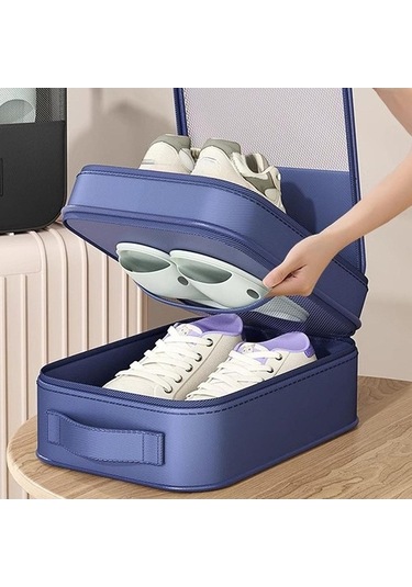 Pazly Suntek Seyahat Ayakkabı Çantası - El Taşımalı, Erkek & Kadın, Mavi Mavi