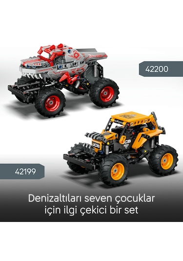 LEGO® Technic Monster Jam™ ThunderROARus™ Çek-Bırak 42200 - 7 Yaş ve Üzeri Canavar Kamyon Seven Çocuklar için Oyuncak Yapım Seti (232P)