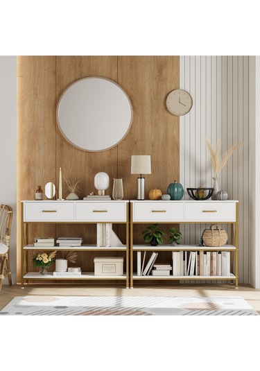 Jennifer Gold Metal Beyaz Dresuar Beyaz