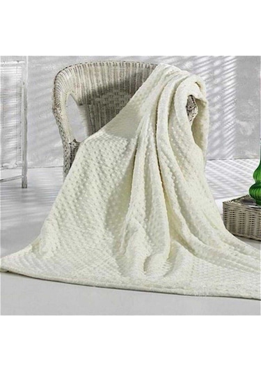 Pearly Kemik Çift Kişilik Tomurcuk Soft Battaniye Merinos