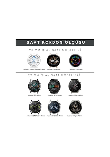 Vagave Huawei Watch 4 GT2EGT3 Pro 20 22 MM Deri Kordon