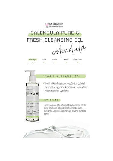 Kalendula Saf & Tazeleyici Cilt Temizleme Yağı 200 Ml