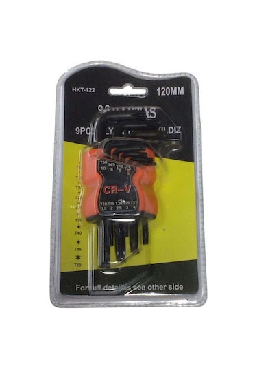 Haktaş Hkt 122 9 Parça Torx Kısa Allen Seti 120 Mm
