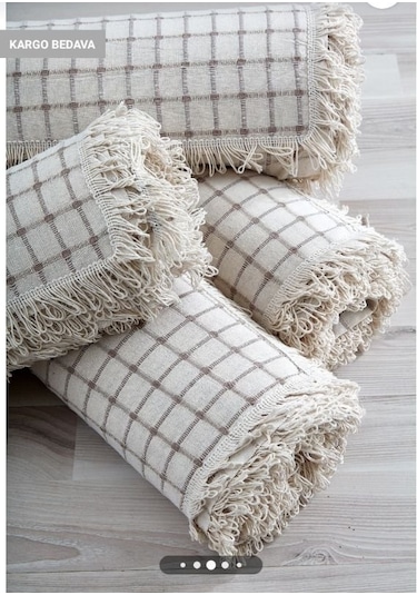 %100 Pamuklu Buldan Işi Çekyat-Koltuk Örtüsü 180x300  Msslnd94