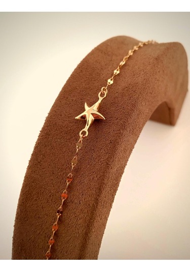 İkbl00275 14 Ayar Altın Boomerang Denizyıldızı Bileklik