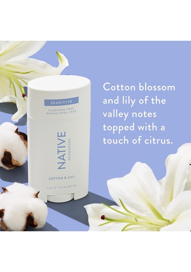 Native Sensitive Cotton & Lily Alüminyumsuz Stick Deodorant 75gr