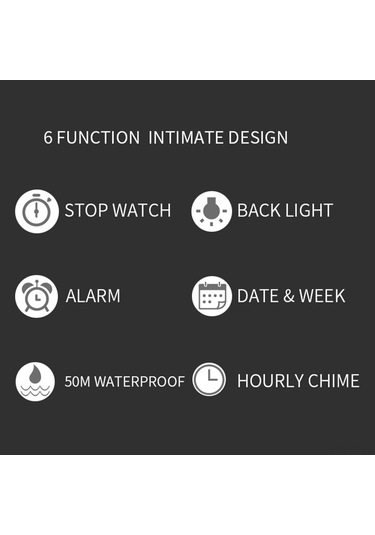 Skycity Smael 1632b Spor Kronometre Çiftler Kol Saati - 50m Su Geçirmez, Işıklandırmalı, Alarm, Dakikmatik, Tarih/gün Gösterimi - Gül Altın Rengi Siyah - Kırmızı