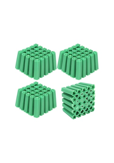 6mm Yeşil Plastik Dübel 500'lü Ekonomik Paket