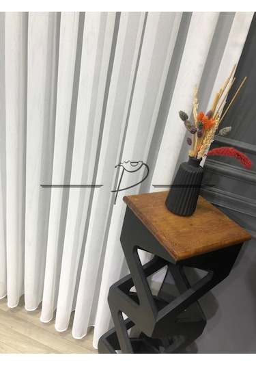 Tül Perde Ultra Gramaj Delinmez Zemin Etek Kurşun Sarım Ekru